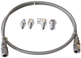 -4AN x 6ft Braided SS Line Kit With Fittings Included AF30-4006 - Aeroflow