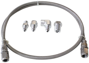 -4AN x 6ft Braided SS Line Kit With Fittings Included AF30-4006 - Aeroflow