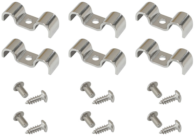 Dual Hardline Clamps 1 x 5/16" And 1 x 3/8" *Dual Sizes* 6pk AF300-06-05 - Aeroflow