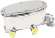 Brake Tandem Master Cylinder 1-1/8" Bore Cast Aluminium Chrome AF300-161 - Aeroflow