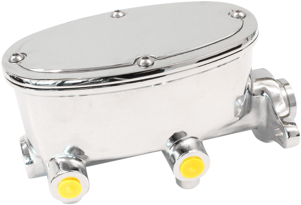 Brake Tandem Master Cylinder 1-1/8" Bore Cast Aluminium Chrome AF300-161 - Aeroflow