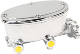 Brake Tandem Master Cylinder 1-1/8" Bore Cast Aluminium Chrome AF300-161 - Aeroflow