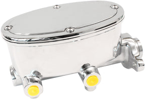 Brake Tandem Master Cylinder 1-1/8" Bore Cast Aluminium Chrome AF300-161 - Aeroflow