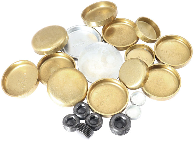 SB Chrysler Welsh Plug Kit 273 360 340 Brass Small Block AF3000-1011 - Aeroflow