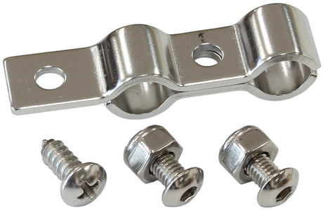 Dual Hardline Clamp 1 x 3/8" And 1 x 3/8" With Bracket AF301-06-06 - Aeroflow