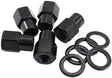 7/16"-20 .550" Shank Open Wheel Nuts Black (5 Pack) AF3011-6000 - Aeroflow
