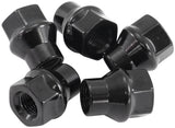 1/2"-20 Conical Et Open Wheel Nuts Black (5 Pack) AF3012-4000 - Aeroflow