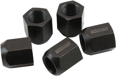 5/8"-18 Acorn Short Open Wheel Nuts Black (5 Pack) Nhraapproved - AF3012-2000 AF3013-2000 - Aeroflow