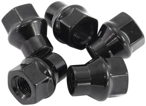M12 x 1.50mm Conical Et Open Wheel Nuts Black (5 Pack) AF3016-4000 - Aeroflow