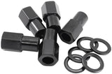 M12 x 1.50mm .750" Shank Open Wheel Nuts Black (5 Pack) AF3016-7000 - Aeroflow