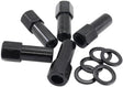 M14 x 1.50mm 1.38" Shank Open Wheel Nuts Black (5 Pack) AF3018-9000 - Aeroflow