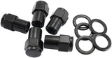 7/16"-20 .550" Shank Closed Wheel Nuts Black (5 Pack) AF3021-6000 - Aeroflow