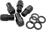 M12 x 1.25mm .750" Shank Closed Wheel Nuts Black (5) AF3025-7000 - Aeroflow