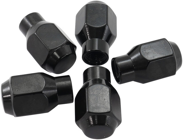 M12 x 1.50mm Conical Et Closedwheel Nuts Black (5) AF3026-4000 - Aeroflow