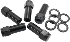 M12 x 1.50mm 1.38" Shank Closed Wheel Nuts Black (5) AF3026-9000 - Aeroflow