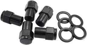 M14 x 1.50mm .550" Shank Closed Wheel Nuts Black (5) AF3028-6000 - Aeroflow
