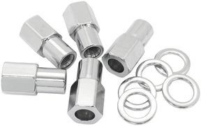 0.750 Shank Open Nuts 7/16 Chrome 7/16-20" Wheel (5) AF3031-7000 - Aeroflow