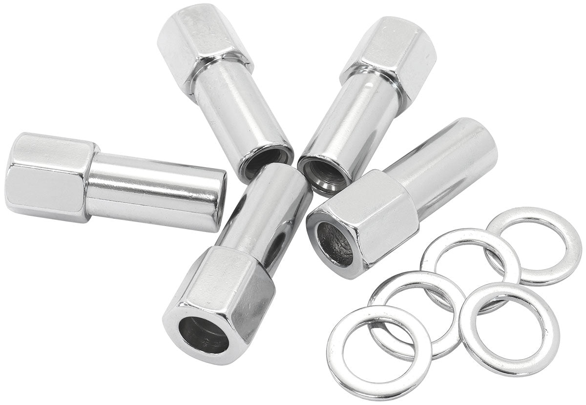 1.38 Shank Open Nuts 7/16 Chrome 7/16-20" Wheel (5) AF3031-9000 - Aeroflow