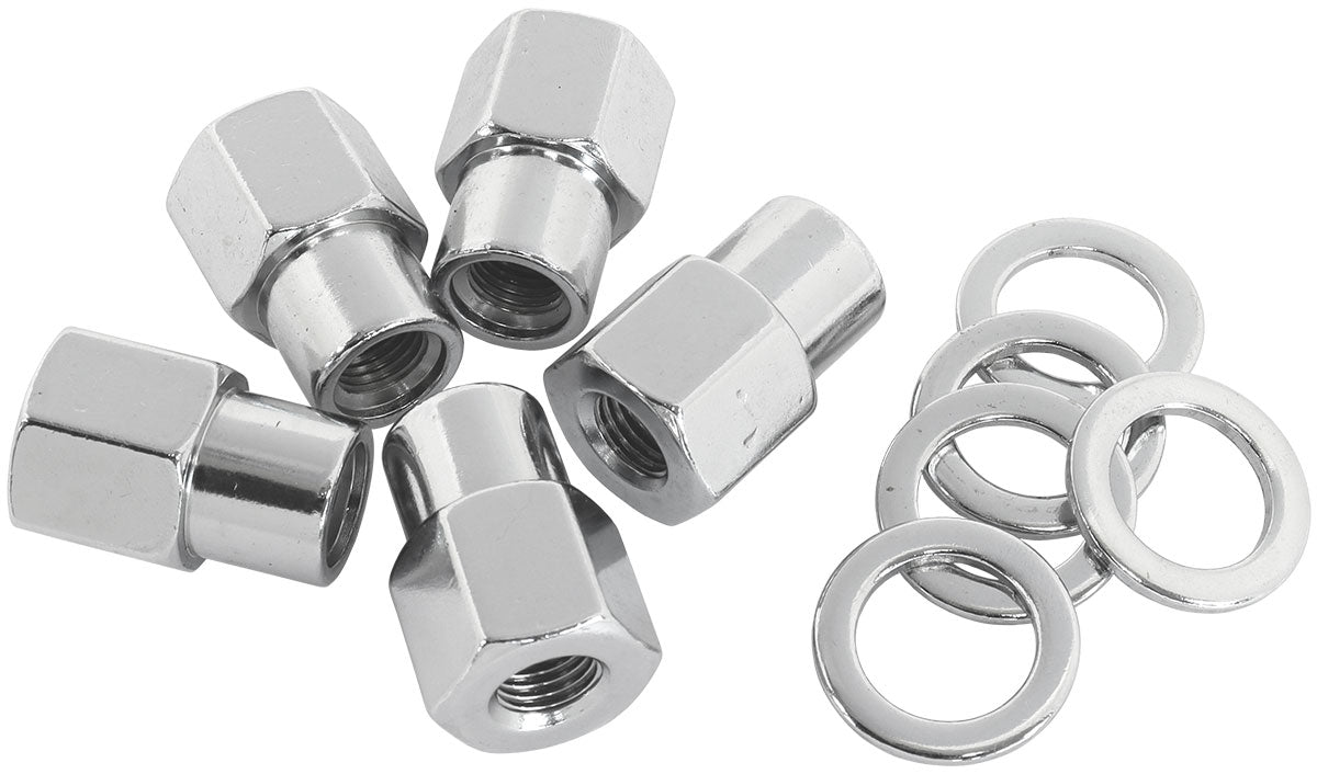 0.550 Shank Open Nuts M12 x 1.25 Chrome M12 x 1.25mm Wheel (5) AF3035-6000 - Aeroflow