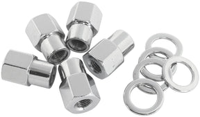0.550 Shank Open Nuts M12 x 1.25 Chrome M12 x 1.25mm Wheel (5) AF3035-6000 - Aeroflow