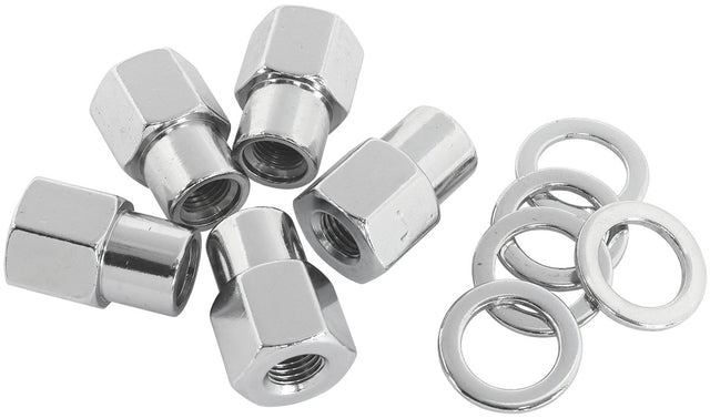 0.550 Shank Open Nuts M12 x 1.50 Chrome M12 x 1.50mm Wheel (5) AF3036-6000 - Aeroflow