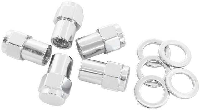 0.550 Shank Closed Nuts 1/2 Chrome 1/2-20" Wheel (5) AF3042-6000 - Aeroflow