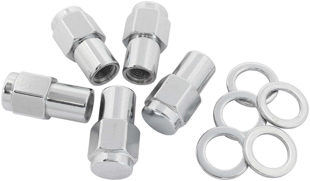 0.750 Shank Closed Nuts M12 x 1.50mm Chrome Wheel (5) AF3046-7000 - Aeroflow