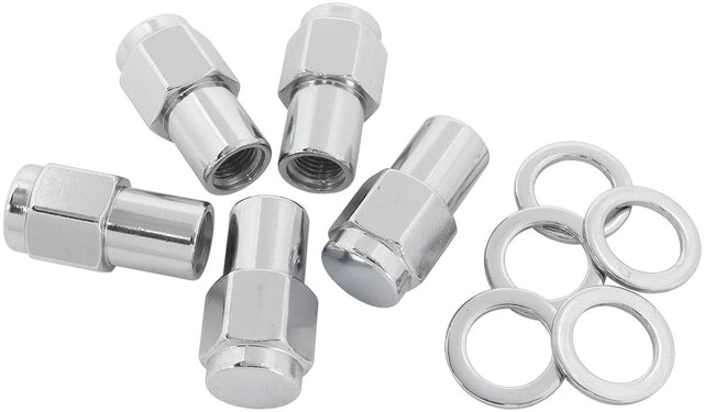 0.750 Shank Closed Nuts M12 x 1.50mm Chrome Wheel (5) AF3046-7000 - Aeroflow