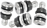 Bolt In Wheel Valve Stems 4 Pack Chrome 7/16" 5/8" Holes AF3060-0000 - Aeroflow