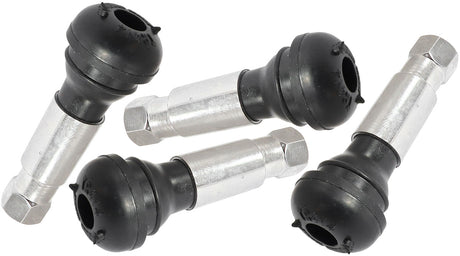 Rubber Pull Thru Valve Stems 4 Pack Chrome 7/16" Hole AF3060-0008 - Aeroflow