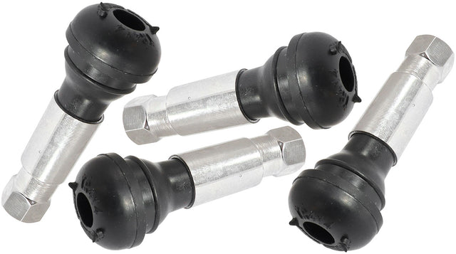 Rubber Pull Thru Valve Stems 4 Pack Chrome 7/16" Hole AF3060-0008 - Aeroflow