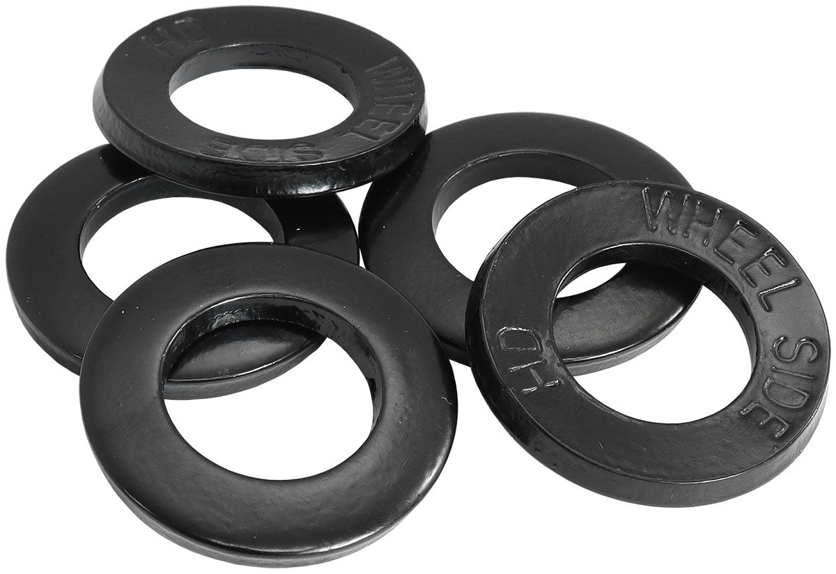 Large Wheel Nut Washer Weld Black 1.250 OD 0.695 ID 5 Pack AF3070-0021 - Aeroflow