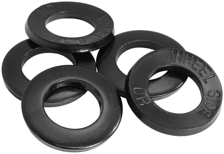 Large Wheel Nut Washer Weld Black 1.250 OD 0.695 ID 5 Pack AF3070-0021 - Aeroflow