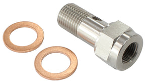 Banjo Bolt M12 x 1.25mm SS304 25mm Long With 1/8" Port AF316-04P - Aeroflow