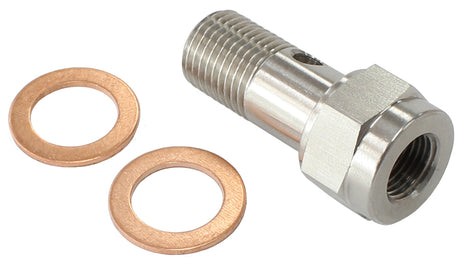 Banjo Bolt M12 x 1.25mm SS304 25mm Long With 1/8" Port AF316-04P - Aeroflow