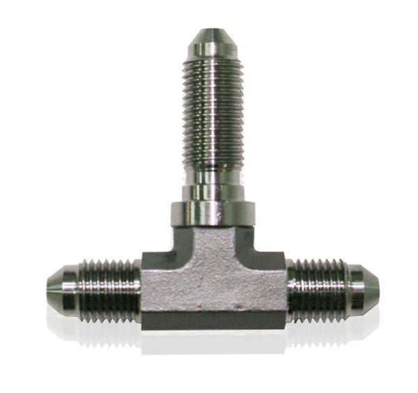 Stainless -4AN Bulkhead Tee Stainless Nut Separate AF324-04 - Aeroflow