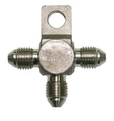 Stainless -3AN Tee With Mount Stainless With Mount Hole AF326-03 - Aeroflow