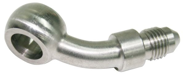 -3AN 45 Deg Banjo 10mm 3/8 Stainless AF332-03 - Aeroflow