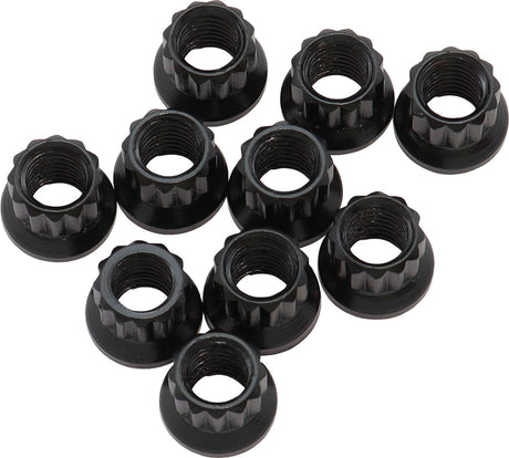 1/4" UNC Nut .424" Head 8mm 10 Pack 1/4"-20 12 Point Head 8740 AF34-23-0010 - Aeroflow