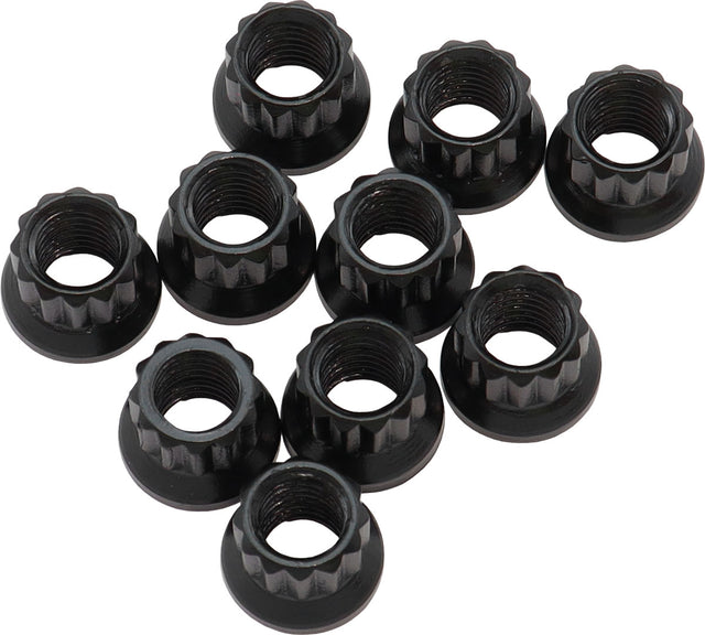 1/4" UNC Nut .424" Head 8mm 10 Pack 1/4"-20 12 Point Head 8740 AF34-23-0010 - Aeroflow