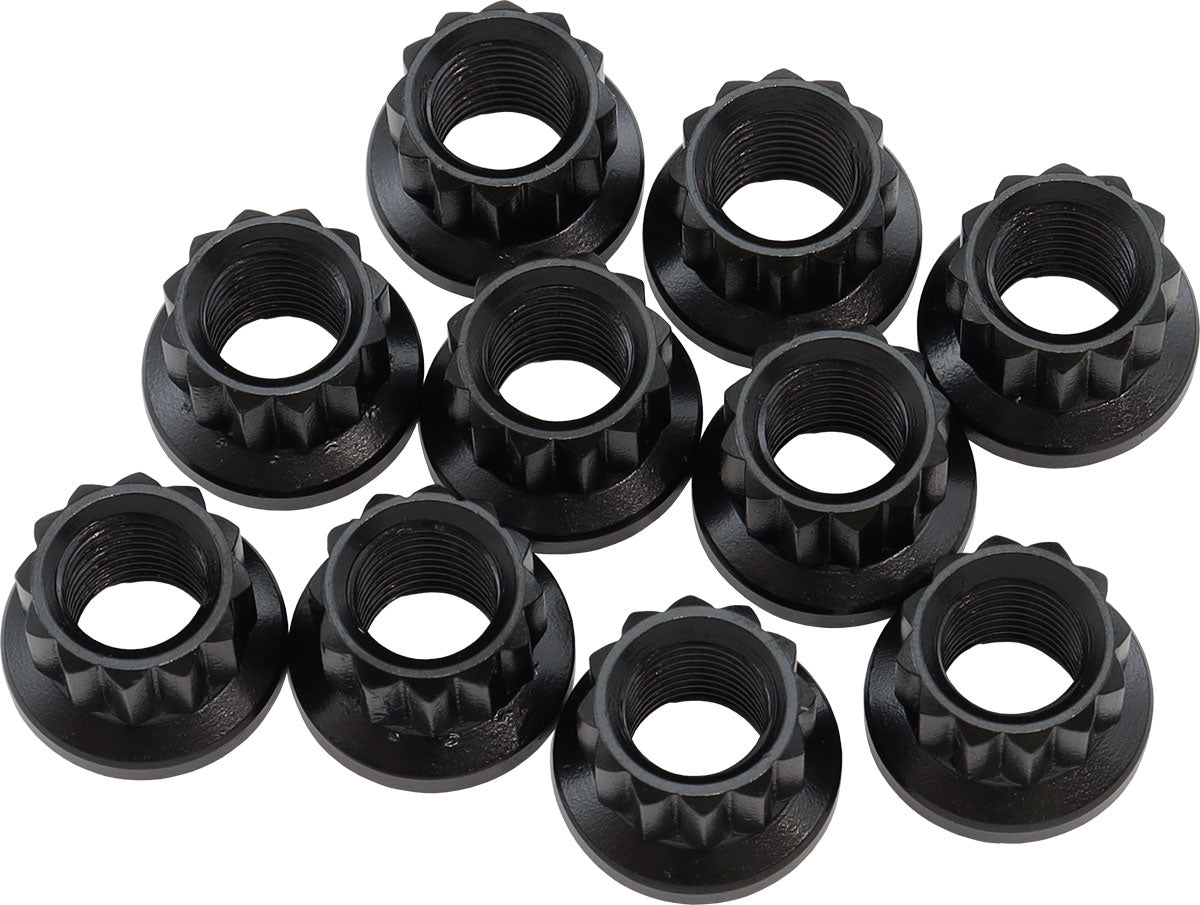 3/8" UNF Nut .615" Head 7/16" 10 Pack 3/8"-24 12 Point Head 8740 AF34-28-0010 - Aeroflow