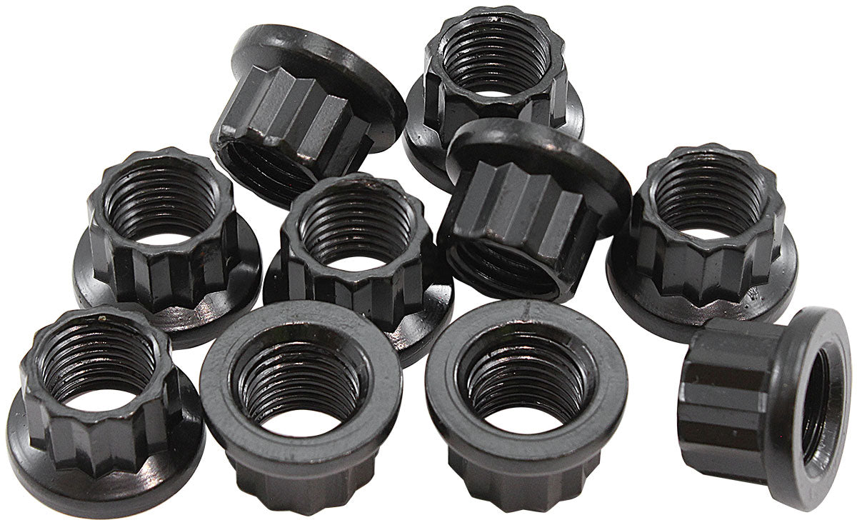 7/16" UNF Nut .720" Head 1/2" 10 Pack 7/16"-20 12 Point Head 8740 AF34-30-0010 - Aeroflow