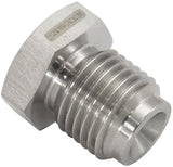 Inverted Flare Hex Port Plug 1/2-20 Stainless Steel AF349-04 - Aeroflow