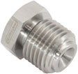 Inverted Flare Hex Port Plug 9/16-18 Stainless Steel AF349-06 - Aeroflow