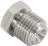 Inverted Flare Hex Port Plug 9/16-18 Stainless Steel AF349-06 - Aeroflow
