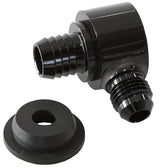 Black Booster Valve Universal 21mm / 13/16" Hole To -6AN AF350-00BLK - Aeroflow