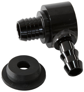 Black Booster Valve Universal 21mm / 13/16" Hole To 3/8 Barb AF350-01BLK - Aeroflow