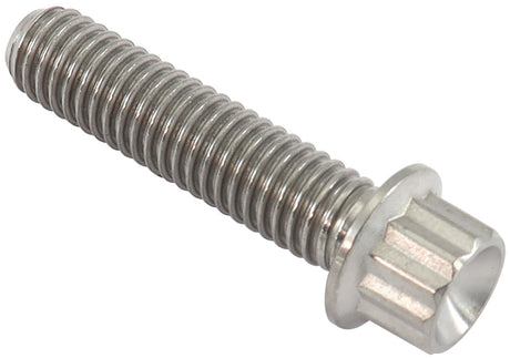 M6 x 1.00 Titanium Bolt 25mm UHL12 Point Single M6 x 1.00mm AF3501-0984 - Aeroflow