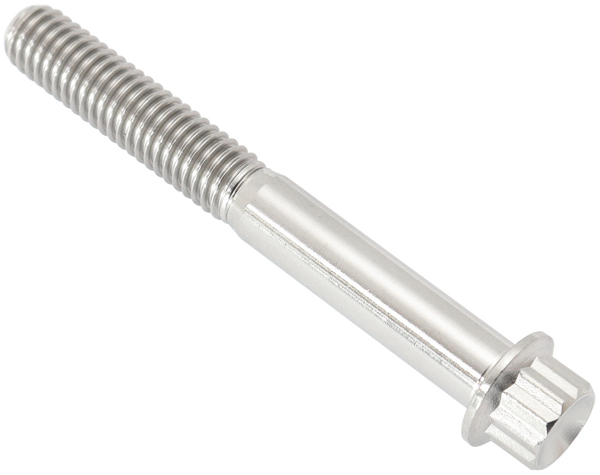M6 x 1.00 Titanium Bolt 50mm UHL12 Point Single M6 x 1.00mm AF3501-1968 - Aeroflow