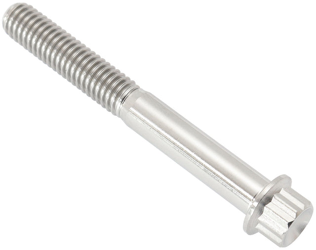 M6 x 1.00 Titanium Bolt 50mm UHL12 Point Single M6 x 1.00mm AF3501-1968 - Aeroflow